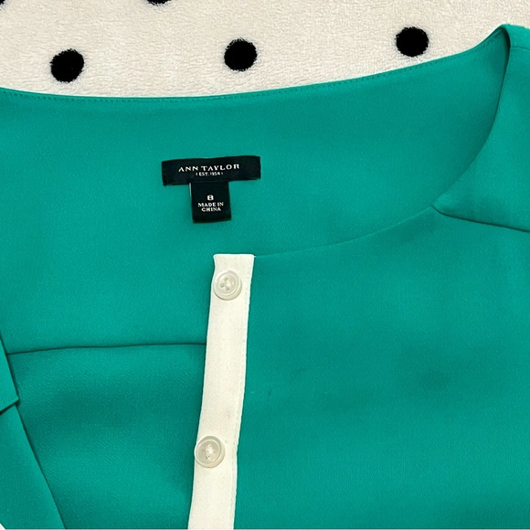 Ann Taylor 3/4 Sleeve Color Block Shift Dress Size 8 - Picture 5 of 10